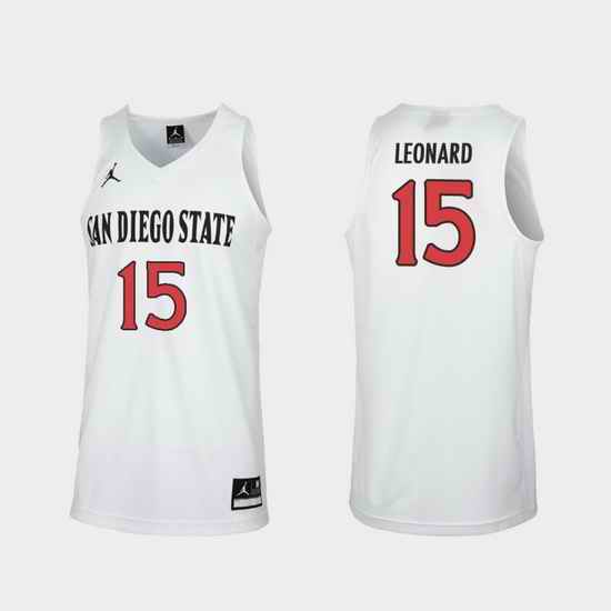Men San Diego State Aztecs Kawhi Leonard White Replica College Basketball Jersey